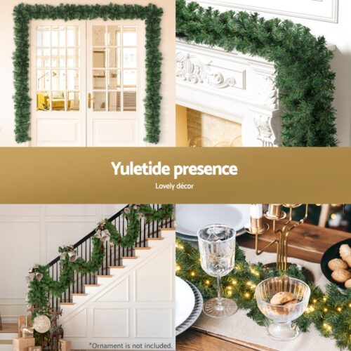 Jingle Jollys 20M Christmas Garland LED Lights Party Xmas Decorations 1400 Tips - Image 5