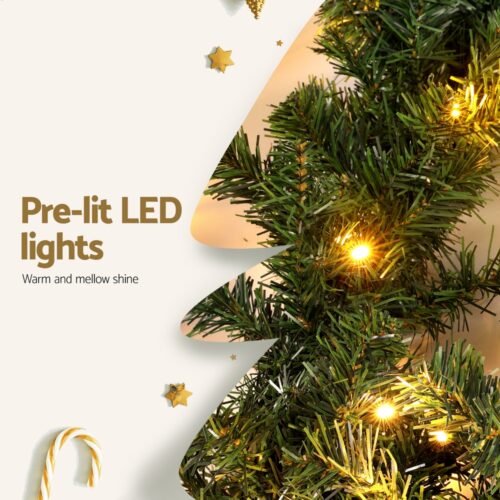 Jingle Jollys 20M Christmas Garland LED Lights Party Xmas Decorations 1400 Tips - Image 6