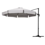 Instahut Outdoor Umbrella 3m Parasol Cantilever Stand Sun Roma 360 Degree Grey