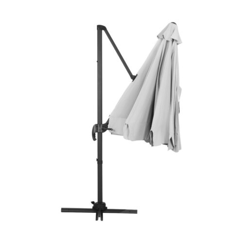 Instahut Outdoor Umbrella 3m Parasol Cantilever Stand Sun Roma 360 Degree Grey - Image 3