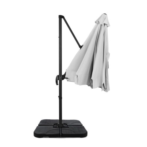 Instahut Outdoor Umbrella 3m Base Cantilever Beach Stand Sun Roma 360Degree Grey - Image 3