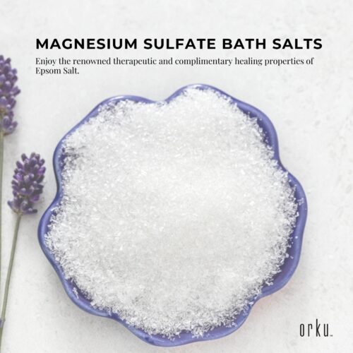 Orku 100g Epsom Salt Magnesium Sulphate Bath Salts For Skin Body Sulfate - Image 8