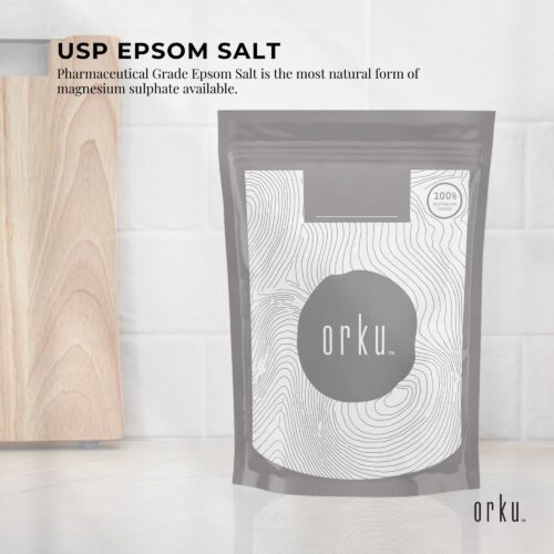 Orku 400g Epsom Salt USP Grade Magnesium Sulfate Body Bath Salts - Image 4