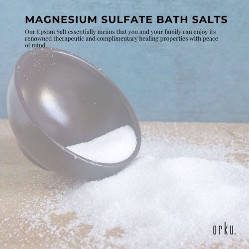 Orku 1Kg Epsom Salt USP Grade Magnesium Sulfate Body Bath Salts - Image 8