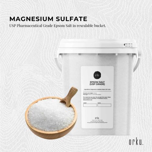 Orku 1.3Kg Epsom Salt Tub USP Grade Magnesium Sulfate Body Bath Salts - Image 4