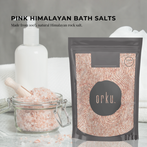 500g Pink Himalayan Bath Salts Natural Crystal Rocks Spa Therapy Body Scrub - Image 4