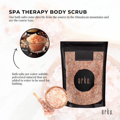 500g Pink Himalayan Bath Salts Natural Crystal Rocks Spa Therapy Body Scrub - Image 6