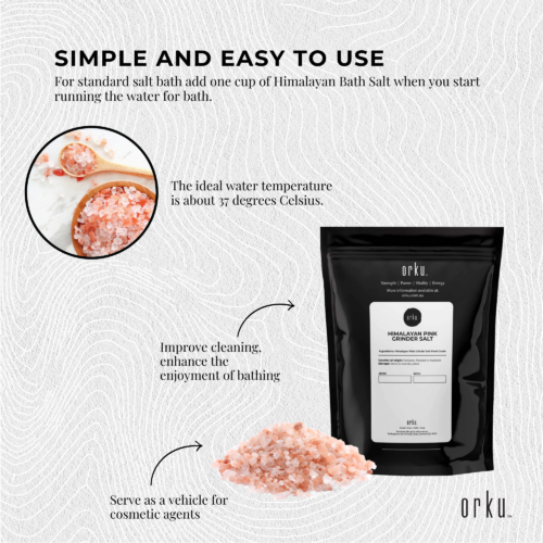 500g Pink Himalayan Bath Salts Natural Crystal Rocks Spa Therapy Body Scrub - Image 7