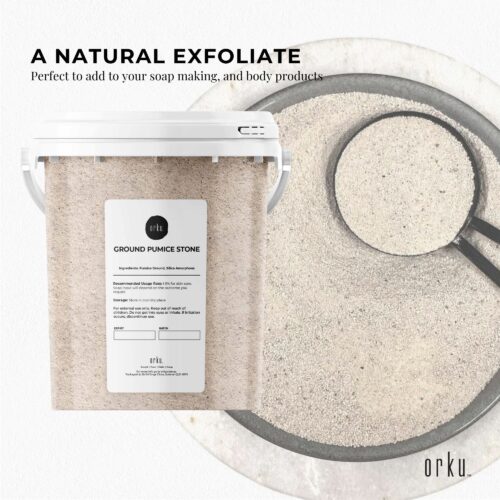 1.3Kg Ground Pumice Stone Granular Powder Tub Exfoliant Body Scrub Soap Additive - Image 3