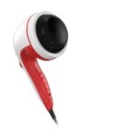 Handheld Vibration Massager Red 4 Interchangeable Heads Adjustable Speed