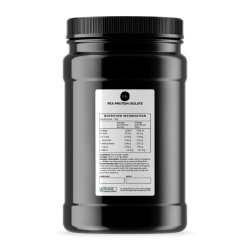 1Kg Pea Protein Powder Isolate Plant Vegan Vegetarian Shake Supplement Jar