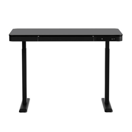 Artiss Standing Desk Motorised Electric Motor Drawer 120CM Black - Image 3