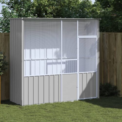 Bird Cage Grey 215x78x200cm Galvanised Steel - Image 7