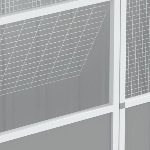 Bird Cage Grey 215x78x200cm Galvanised Steel - Image 5