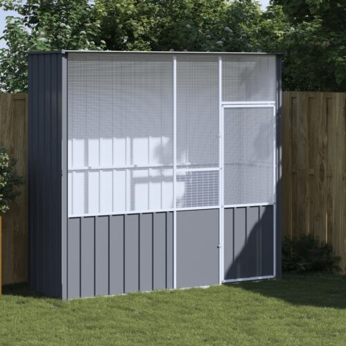 Bird Cage Anthracite 215x78x200cm Galvanised Steel - Image 7