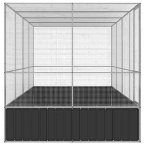 Aviary with Extension Silver 418x207x212cm Steel - Image 4