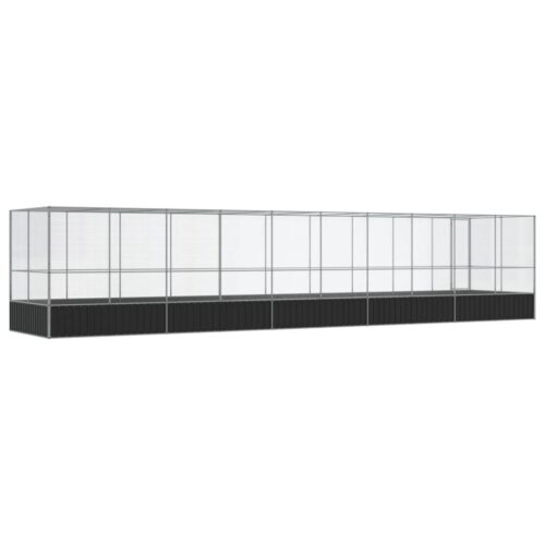 Aviary with Extension Silver 1039x207x212cm Steel - Image 5