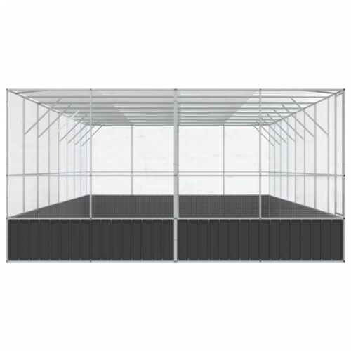 Aviary with Extension Silver 832x414x212cm Steel - Image 6