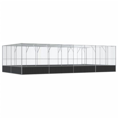 Aviary with Extension Silver 832x414x212cm Steel - Image 7