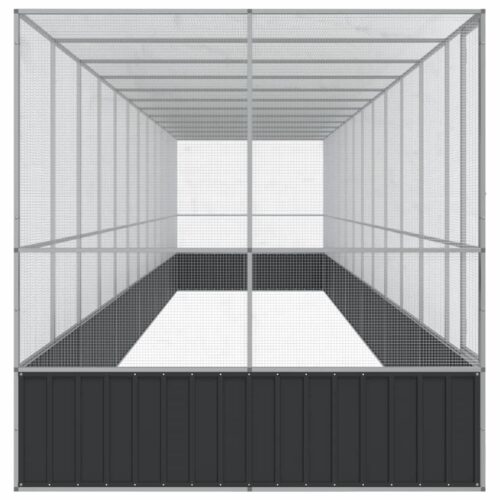 Aviary with Extension Silver 1246x207x212cm Steel - Image 4