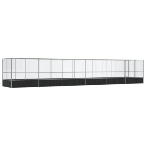 Aviary with Extension Silver 1246x207x212cm Steel - Image 5