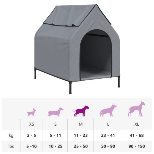 Dog House Light Grey Oxford Fabric Steel - Image 10