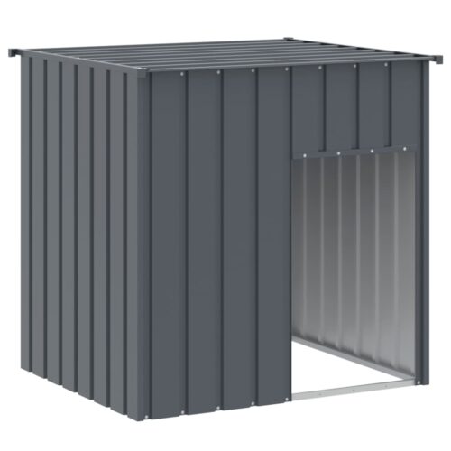 Dog House with Roof Anthracite 110x103x109cm Galvanised Steel
