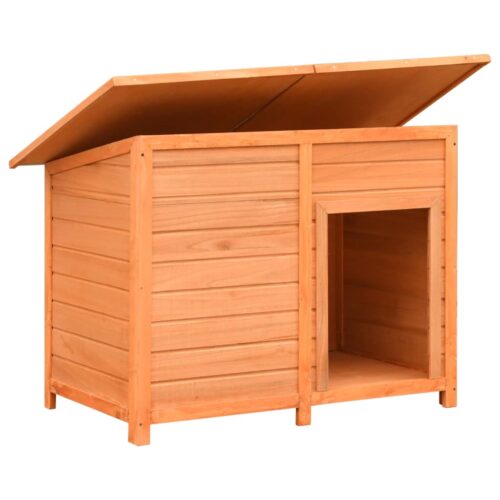 Dog Cage Solid Pine Fir Wood 120x77x86cm - Image 4
