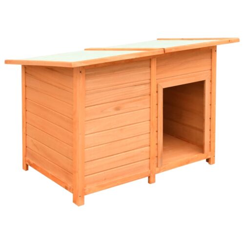 Dog Cage Solid Pine Fir Wood 120x77x86cm - Image 5