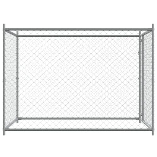 Dog Cage with Door Grey 2x2x1.5m Galvanised Steel - Image 5