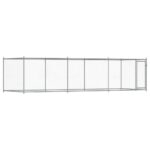 Dog Cage with Door Grey 6x2x1.5m Galvanised Steel
