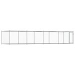 Dog Cage with Door Grey 8x2x1.5m Galvanised Steel