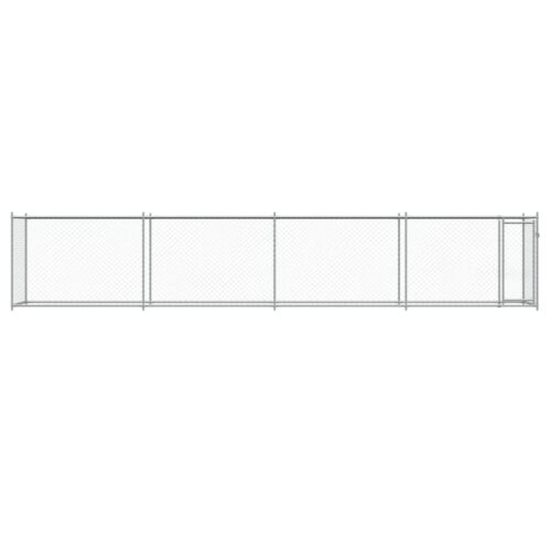Dog Cage with Door Grey 8x2x1.5m Galvanised Steel - Image 4