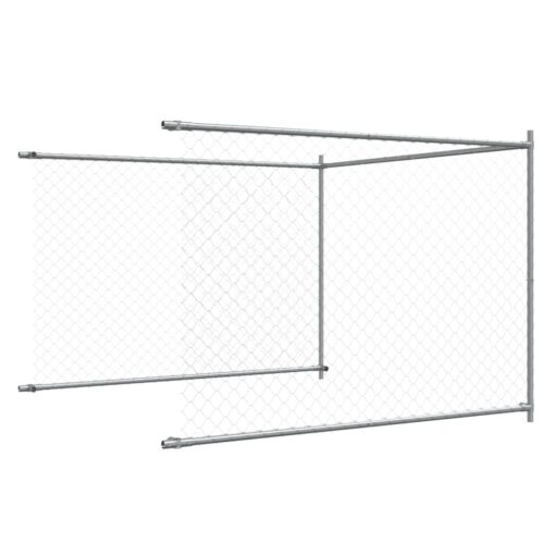 Dog Cage with Door Grey 8x2x1.5m Galvanised Steel - Image 8
