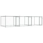 Dog Cage with Doors Grey 6x2x1.5m Galvanised Steel