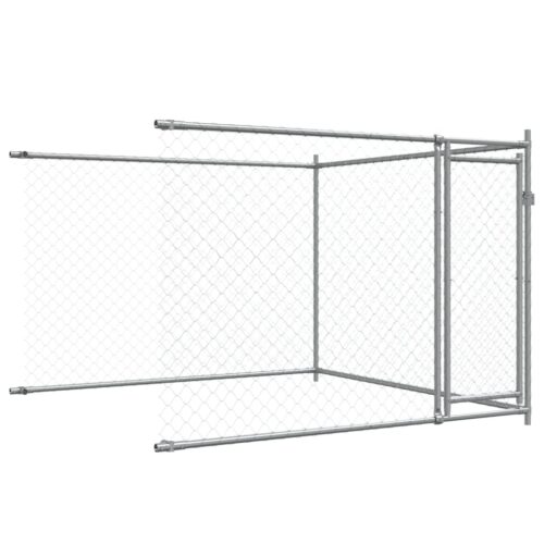 Dog Cage with Doors Grey 6x2x1.5m Galvanised Steel - Image 8