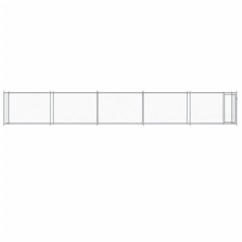 Dog Cage with Door Grey 10x2x1.5m Galvanised Steel - Image 4