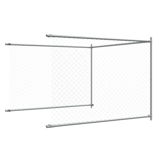 Dog Cage with Door Grey 10x2x1.5m Galvanised Steel - Image 8