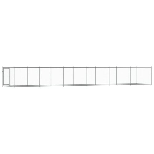 Dog Cage with Door Grey 12x2x1.5m Galvanised Steel - Image 6