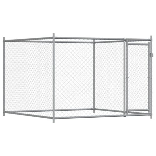 Dog Cage with Door Grey 12x2x1.5m Galvanised Steel - Image 7