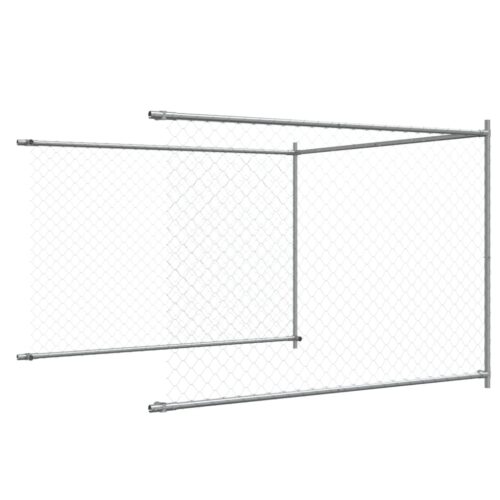 Dog Cage with Door Grey 12x2x1.5m Galvanised Steel - Image 8