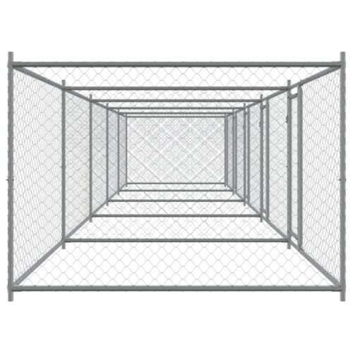 Dog Cage with Doors Grey 10x2x1.5m Galvanised Steel - Image 5