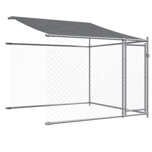 Dog Cage with Roof Doors Grey 10x2x2m Galvanised Steel - Image 7