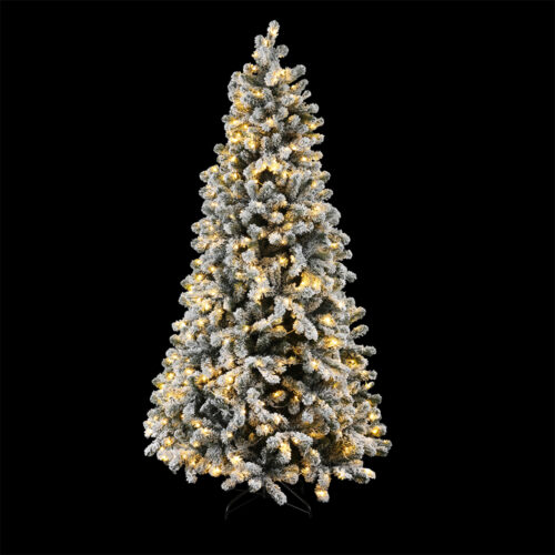 Jingle Jollys Christmas Tree 1.8m Snow Flocked LED Xmas Decoration 8 Light Modes - Image 8