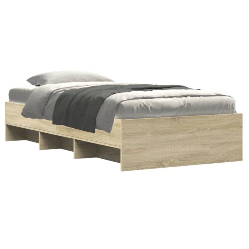 Bed Frame Sonoma Oak 90x190cm Engineered Wood - Image 3