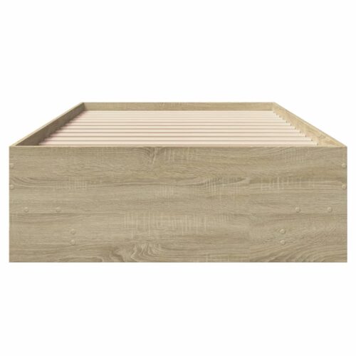 Bed Frame Sonoma Oak 90x190cm Engineered Wood - Image 5