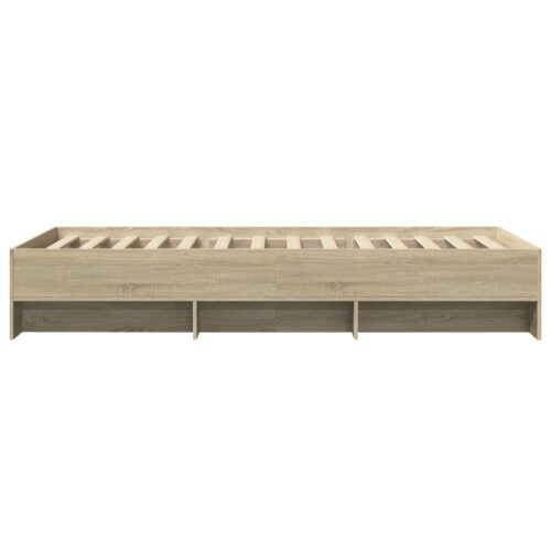 Bed Frame Sonoma Oak 90x190cm Engineered Wood - Image 6