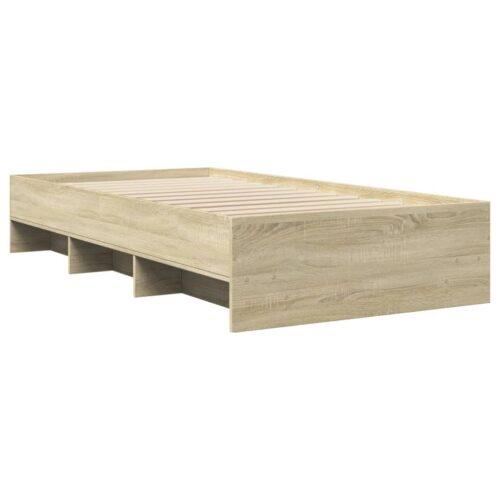 Bed Frame Sonoma Oak 90x190cm Engineered Wood - Image 7