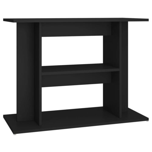 Aquarium Stand Black 80x35x60cm Engineered Wood - Image 2