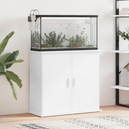 Aquarium Stand White 81x36x73cm Engineered Wood